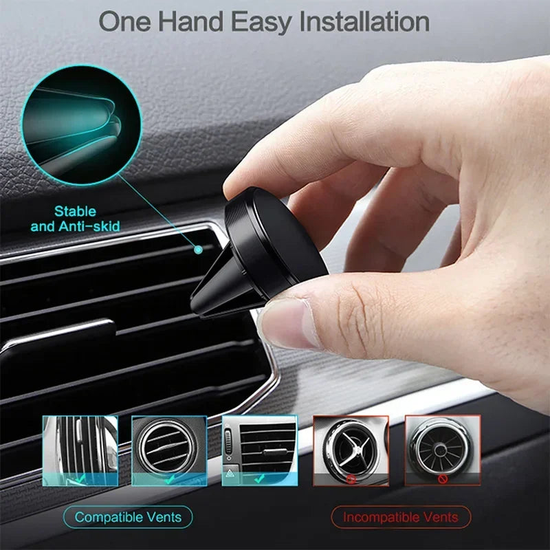 Magnetic Car Phone Holder Magnet Mount phone Stand Car Cellphone Bracket GPS Support for iPhone 14 Samsung xiaomi 13 Magsafe